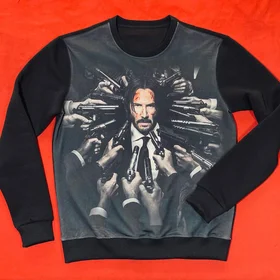 Свитшоты с полной запечаткой: Джон Уик - пистолеты